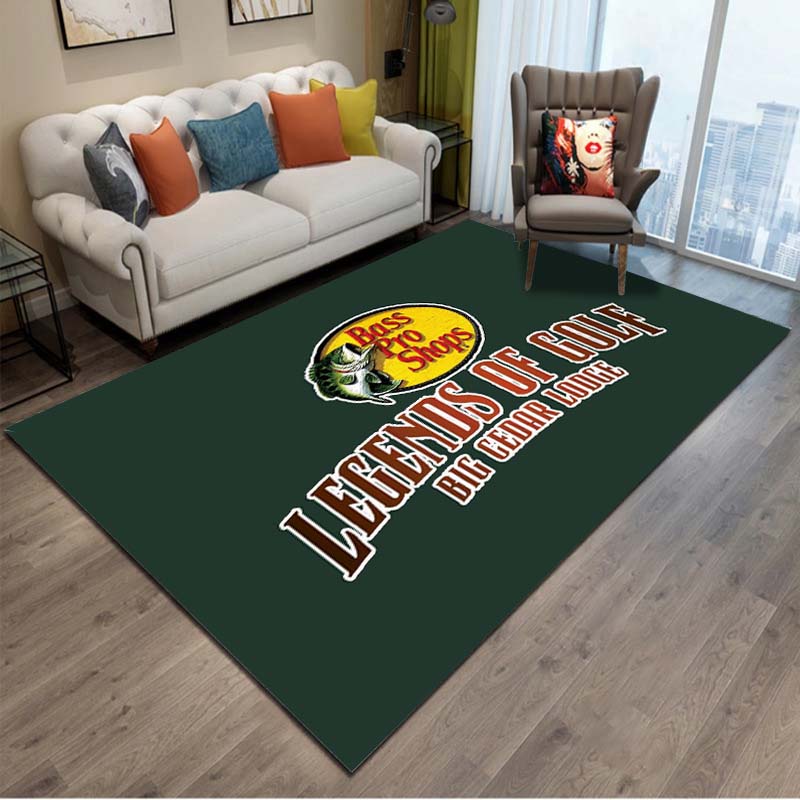 15 Sizes Fishing Brand Bass-Pro-shops Floor Rug Carpet for Living Room Bedroom Bedside Bathroom Floor Mat Area Rug  Outdoor Rug
