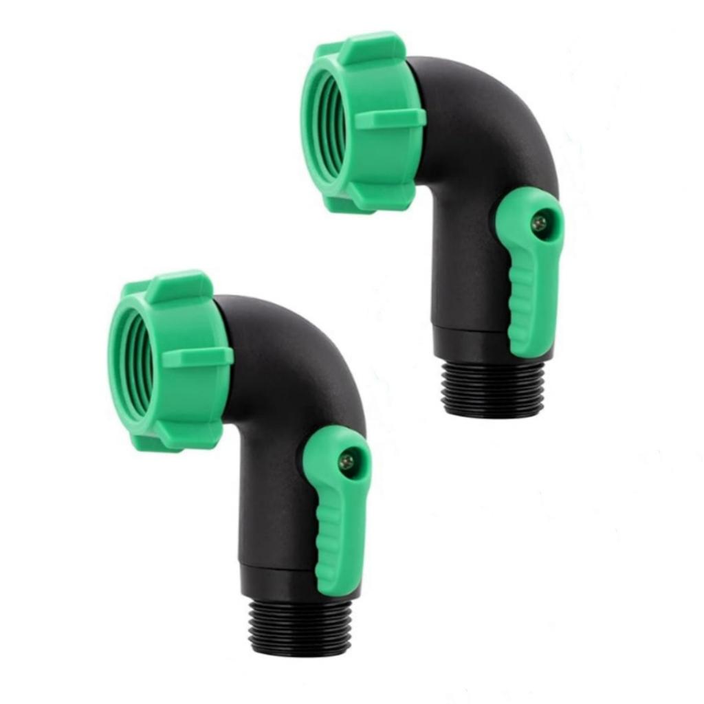 Auslaufsicherer ergonomischer Gartenschlauch-Absperrhahn Korrosionsbeständiger Kunststoffadapter 2 Stück für Camper Schiffe Outdoor-Nutzung