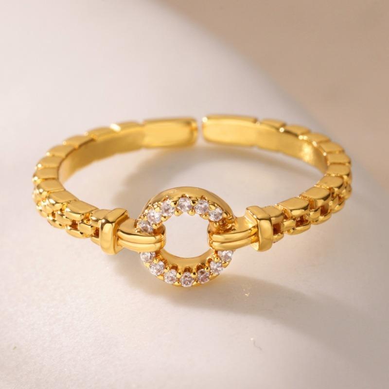 Zircon Ring Niche Unique Design Ring Daily Commuting Wear Hand Jewelry