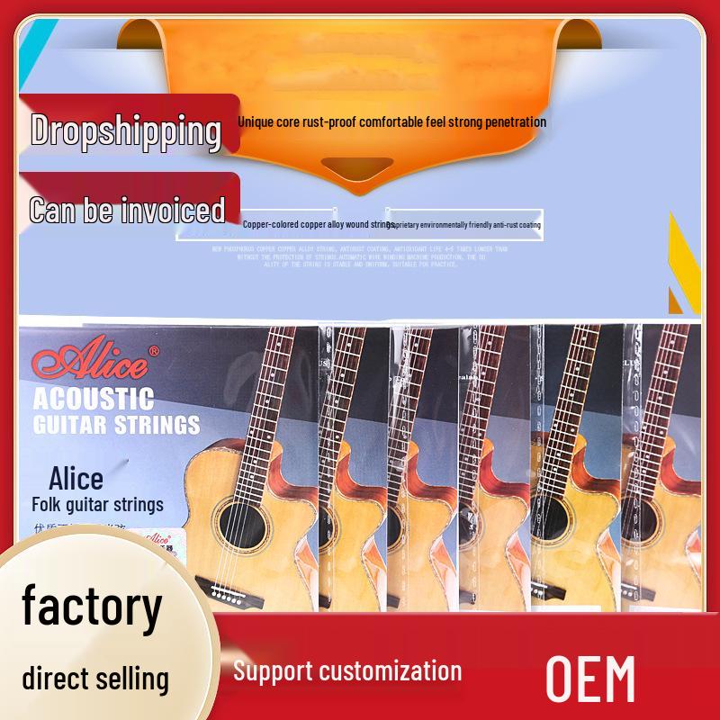 

Alice A203 Acoustic Wooden Guitar String Set: 1st-6th Strings, Bulk Accessories 1st String