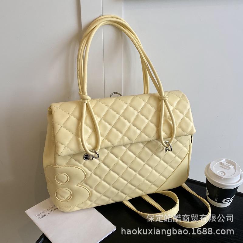 Rautenförmiger Stickfaden Damenrucksack 2025 neue vielseitige Reisetasche Mode-Rucksack Studenten-Schultasche