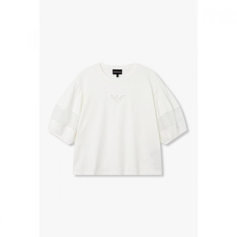 Emporio Armani Women S Sheer PaTch Crew Neck T ShirT A526126525 M