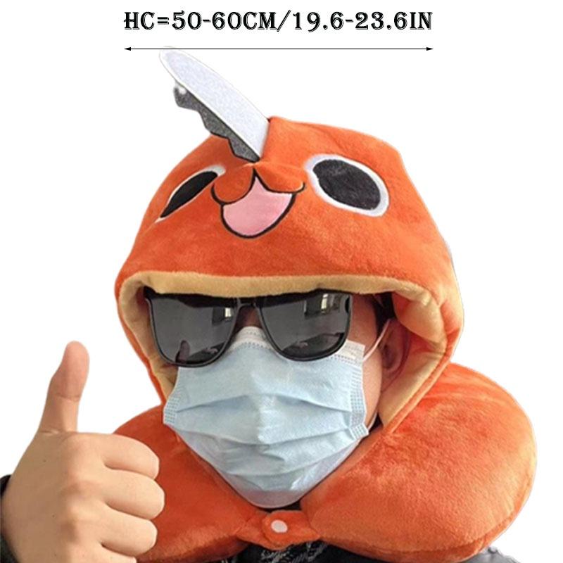 

Man Chainsaw Pochita Plush Toy Hat Ushape Neck Pillowtravel Office Prop Cosplay