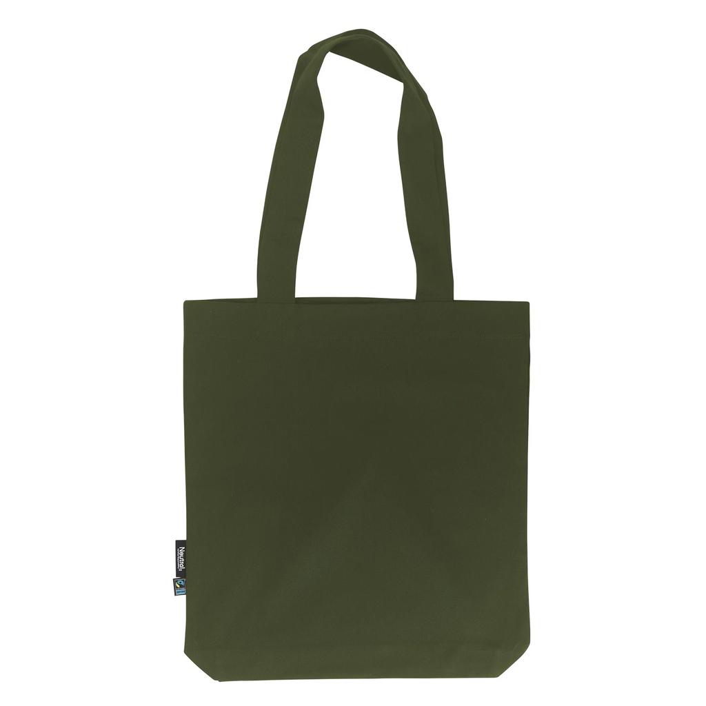 Neutral Plain Twill Long Handle Tote Bag