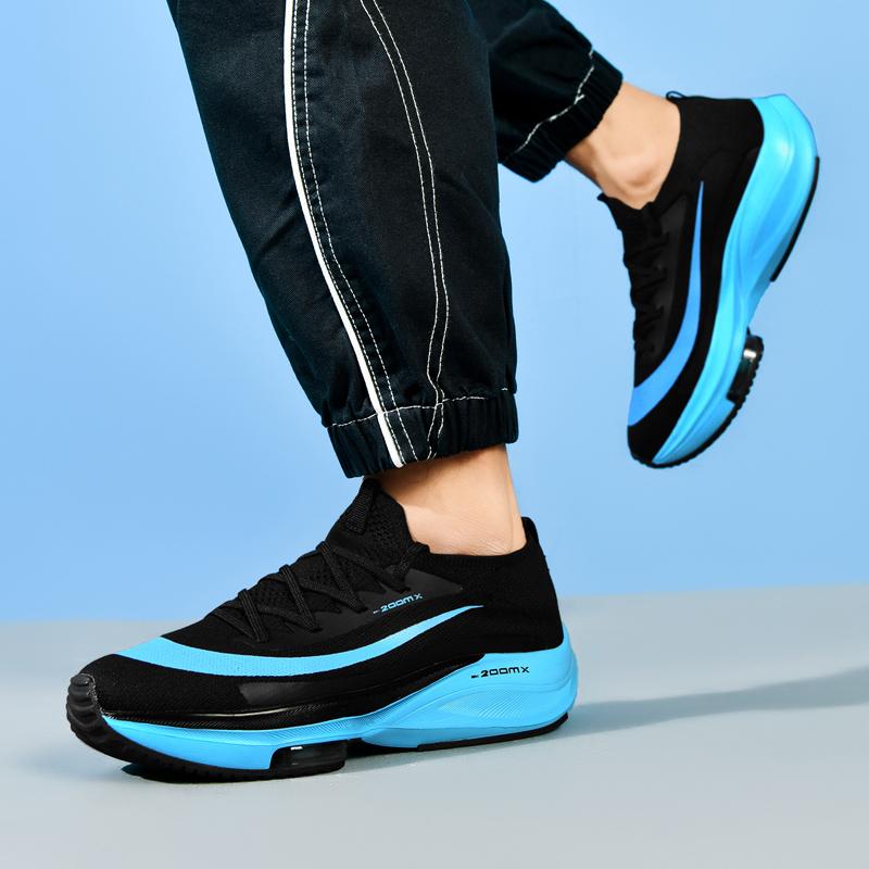 Zapatos deportivos transpirables y huecos de tendencia de moda, cómodos y resistentes al desgaste, zapatos para correr para parejas, zapatos deportivos ligeros