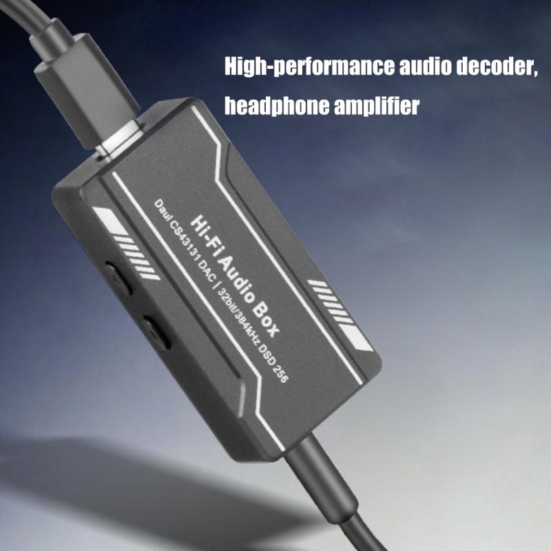 Portable USB C Amplifier 32bit 384KHz USB C to 3.5mm 4.4mm Adapter with CS43131 Chip USB C Headphone Adapter for Phone