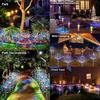 4 adet 320/240 LED Güneş Enerjili LED Ateböceği Lamba 8 Modlu Dış Mekan Güneş Enerjili Bahçe Su Geçirmez Peri Işığı Avlu Balkon Yol Christmas için