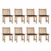 VidaXL Set of 8 Garden Chairs with Cushions, Patio Seats, Dining Chairs, Outdoor Patio Furniture, 3073149