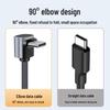 Dual Type-C Elbow PD100W Fast Charging Short Cable for Car & Power Bank