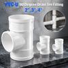Corrosion-Resistant 3-Way Drainage Pipe Fittings White Drain Pipe Joint  Pipeline Accessories
