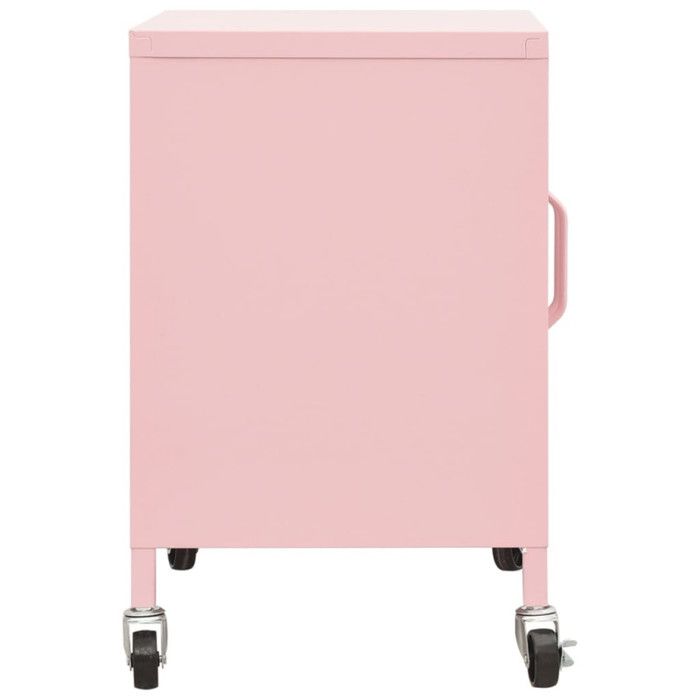 VidaXL Storage Cabinet Pink 60x35x56 Cm Steel 336265