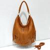 Trend einfache große Tasche Mode Handtasche Umhängetasche Damen Tasche Fransen Tasche Große Kapazität Sling Bag Wind