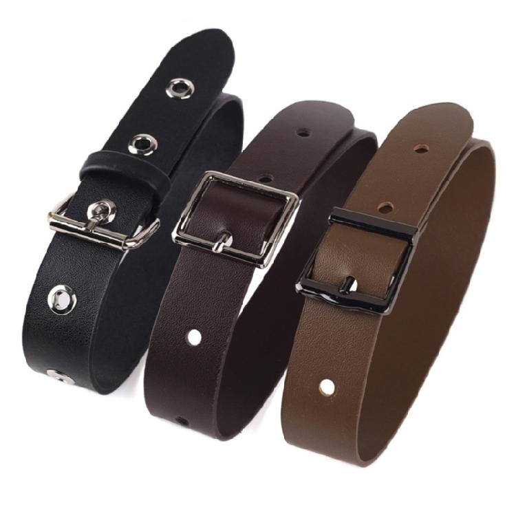 Outerwear Cuff Replacement Straps with PU Leather Look and Buckles Closure, 2 Pack Cuff Fasteners for Coat Sleeve Tightening Tasks