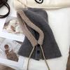 Two-color Spliced Plush Balaclava Hat Women's Winter Drawstring Warm Windproof Ear Protector Neck Pullover Hat