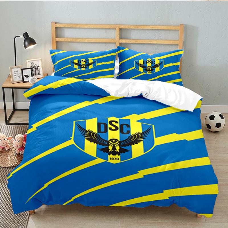 Duhok Dynamic Sports Emblem 3PCS Bedding set,Ideal for 1pc Duvet Cover And 2pcs Pillowcases Perfect for Fan gift,Ideal for Bedroom, Dormitory