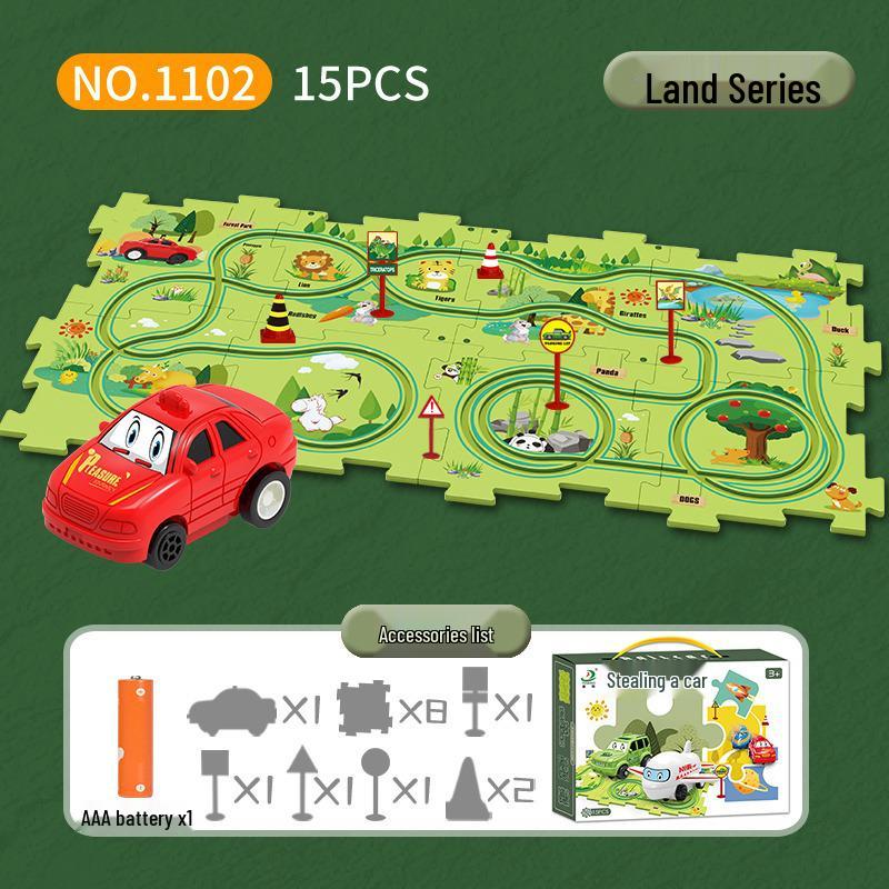 Hot-Selling DIY Electric Puzzle Car and City Map Toy for Children