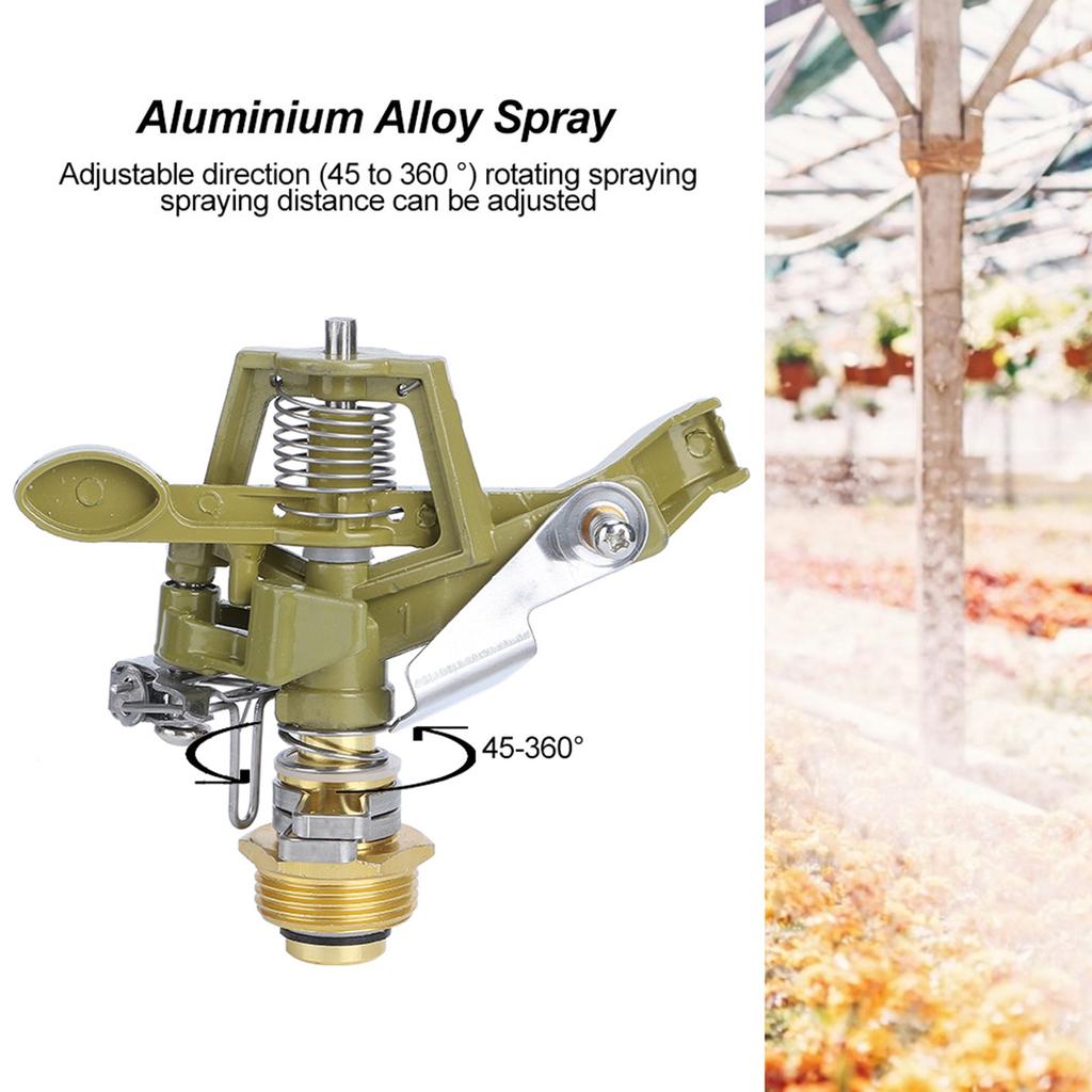 G3 4 Zoll Aluminiumlegierung Garten Rasen Schwenkarm Bewässerungsdüse Wassersprühregnerkopf