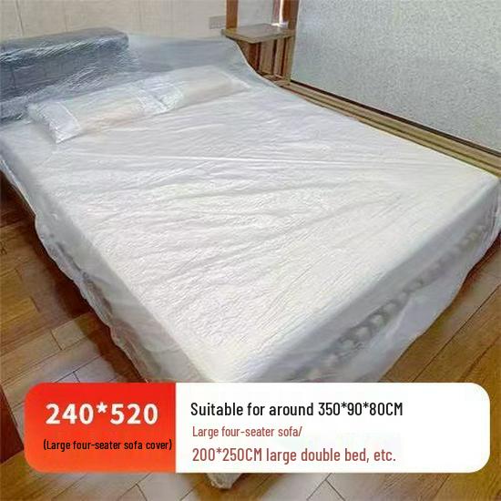 Transparent Elastic Dustproof Bed and Sofa Cover - Full Protective Oversized Furniture Shield