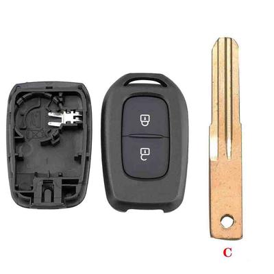2 Tasten Auto-Fernschlüsselgehäuse für Renault Sandero Dacia Logan Lodgy Dokker Duster 2016, für Renault Autoschlüsseletui