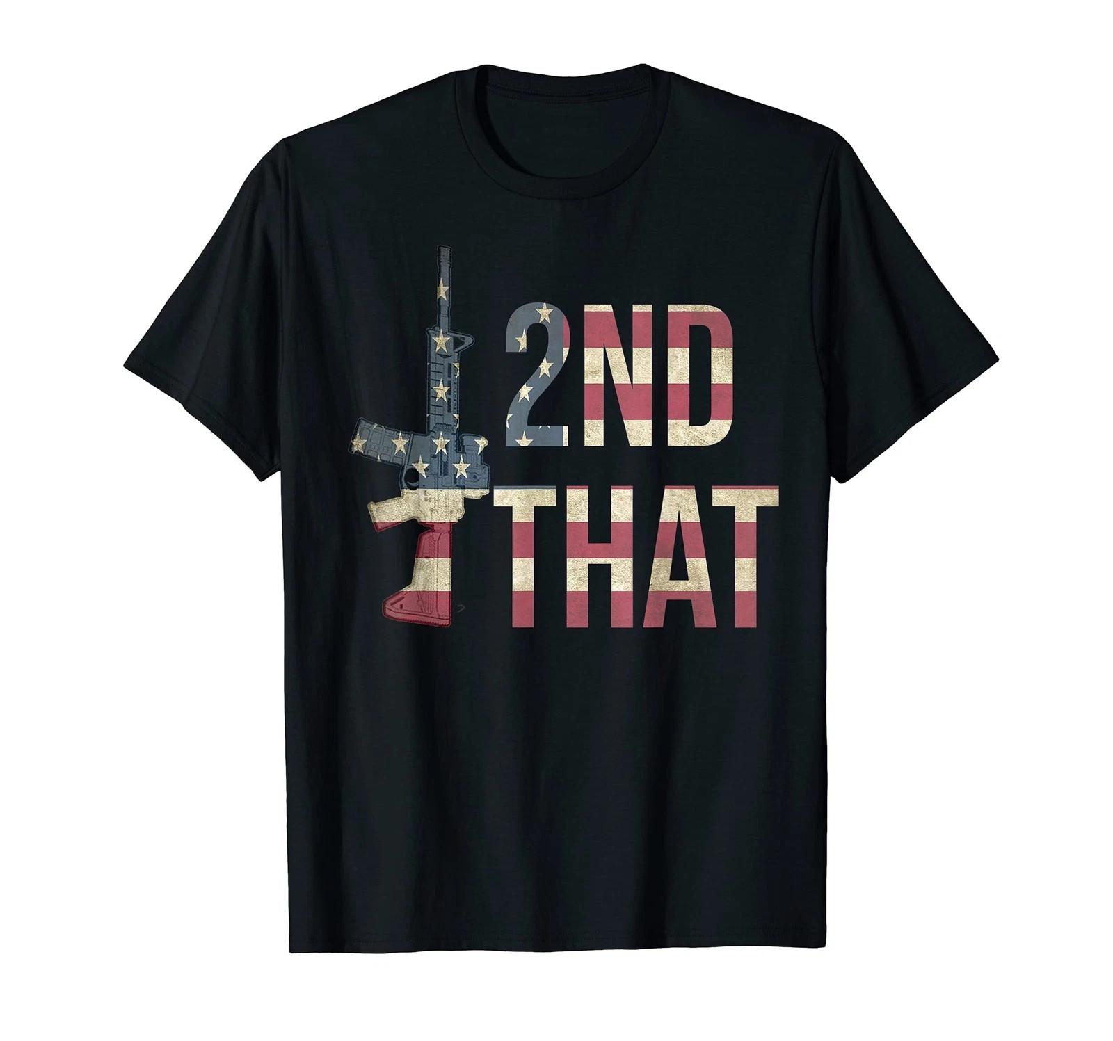 USA Flag Patriotic Pro Gun AR-15 I 2nd That Second Amendment T-Shirt Unisex T-Shirt M