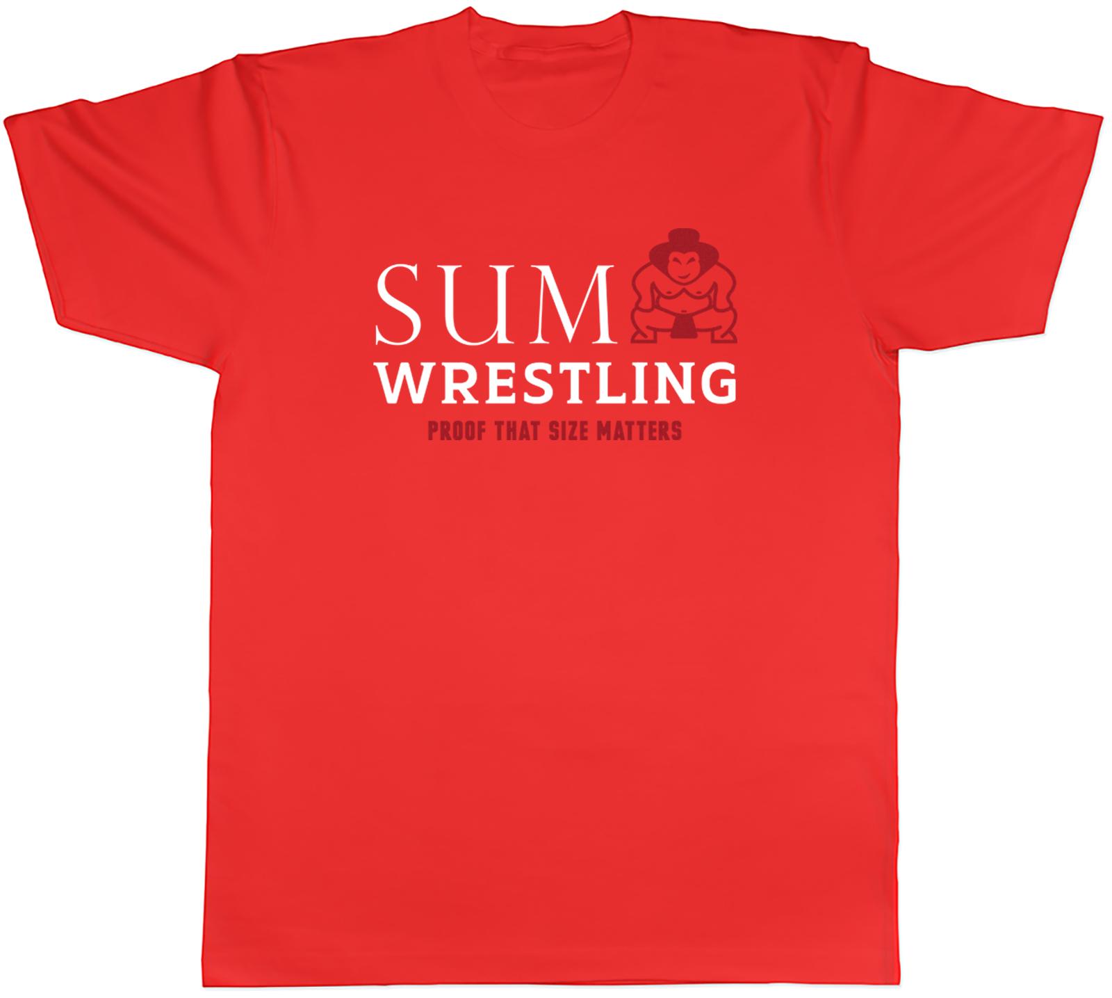 Funny Sumo Wrestling Mens TShirt Proof that Size Matters Tee Gift S