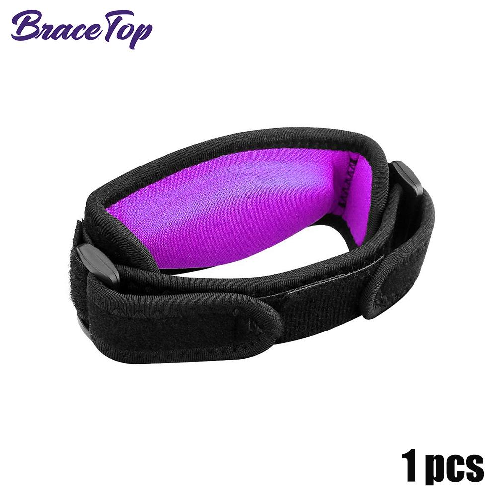 Налокотник Bracetop для теннисного локтя, Облегчение боли в локте при тендините, Теннисном и гольф-локте, Регулируемый ремешок на локоть с компрессионной подушечкой