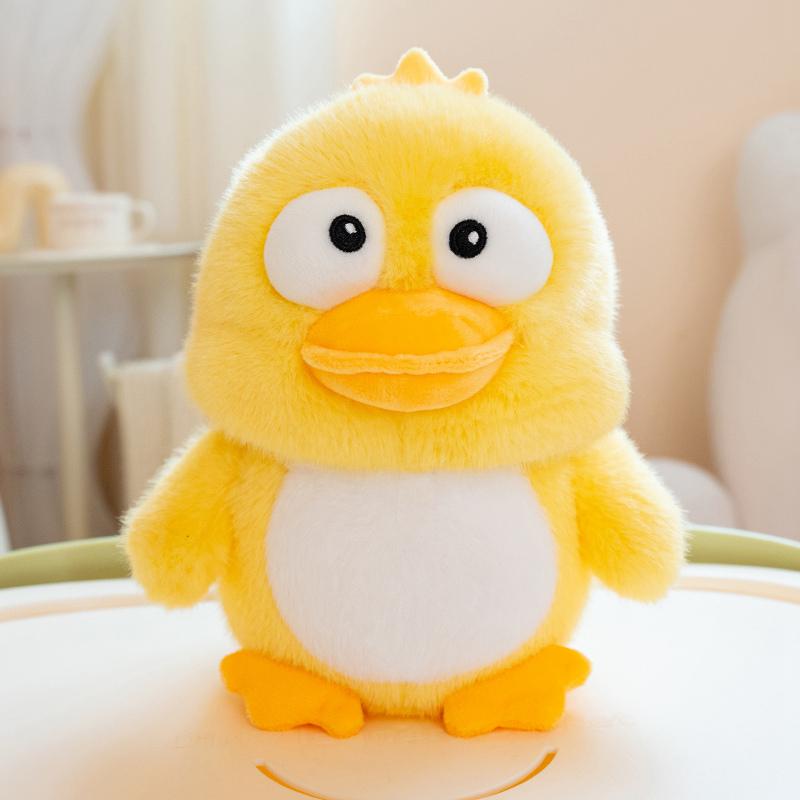 Glückliche Große Augen Cartoon Tier Plüschtiere Weiche Flauschige Ente Nilpferd Rind Dinosaurier Puppe Gemütliche Kinder Beruhigungsspielzeuge Geburtstagsgeschenk 20cm