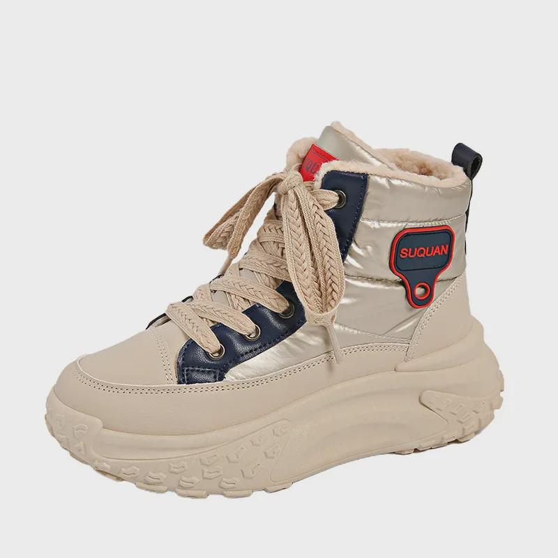 Women's 2024 Winter High-Top Casual Thick-Soled Velvet Boots K6719