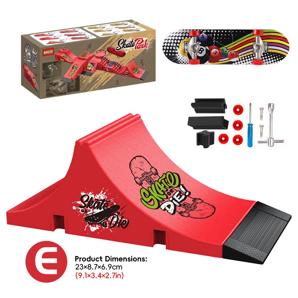 

Пальчиковый скейтборд Скейт-парк Набор Полоса препятствий Фингерборд Реалистичная симуляция Портативный набор для практики Профессиональный мини-скейтборд Детские игрушки E