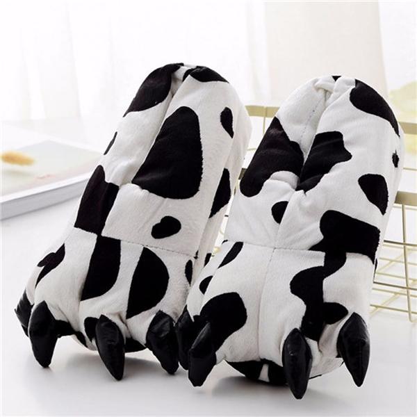 Tier Kigurumi Hausschuhe für Kinder Erwachsene Pyjama Schuhe Cartoon Einhorn Dinosaurier Winter Warme Krallen Schuhe