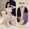 Xiucaisha pure lace floral embroidery suspender tutu skirt waist thin perspective sex underwear empty pajamas