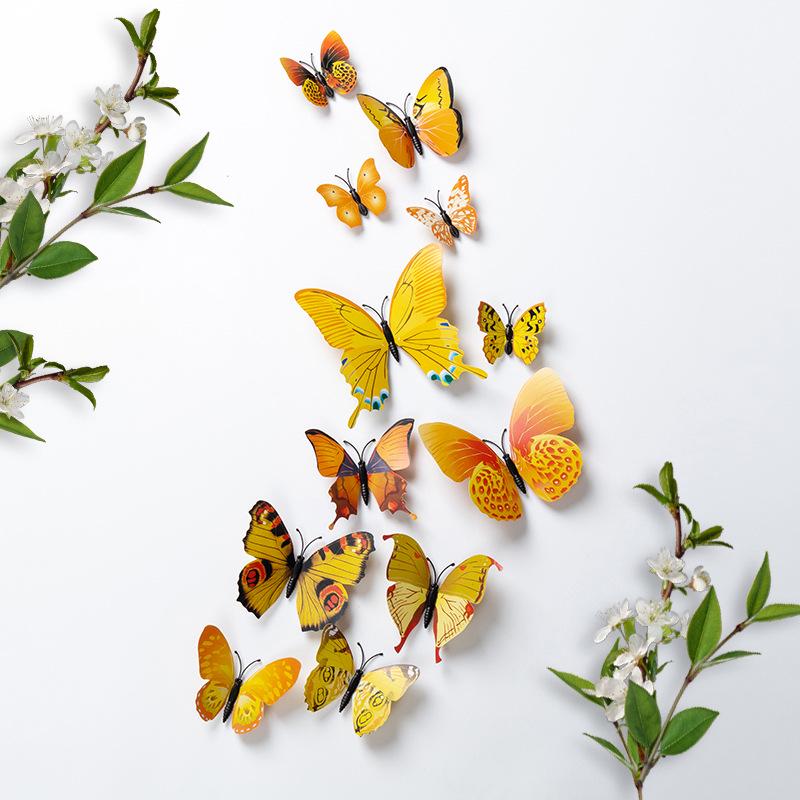 High-End 3D Butterfly Wall Stickers for Living Room & Bedroom Decor