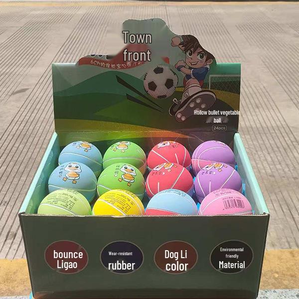 6cm Mini High Elastic Rubber Ball for Kids - Grip & Bounce Football/Basketball for Kindergarten