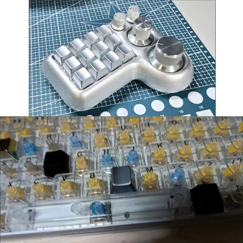 Metal Keycaps Cherry Profile for Mechanical Keyboard Switches Keycaps Black Silver Gold