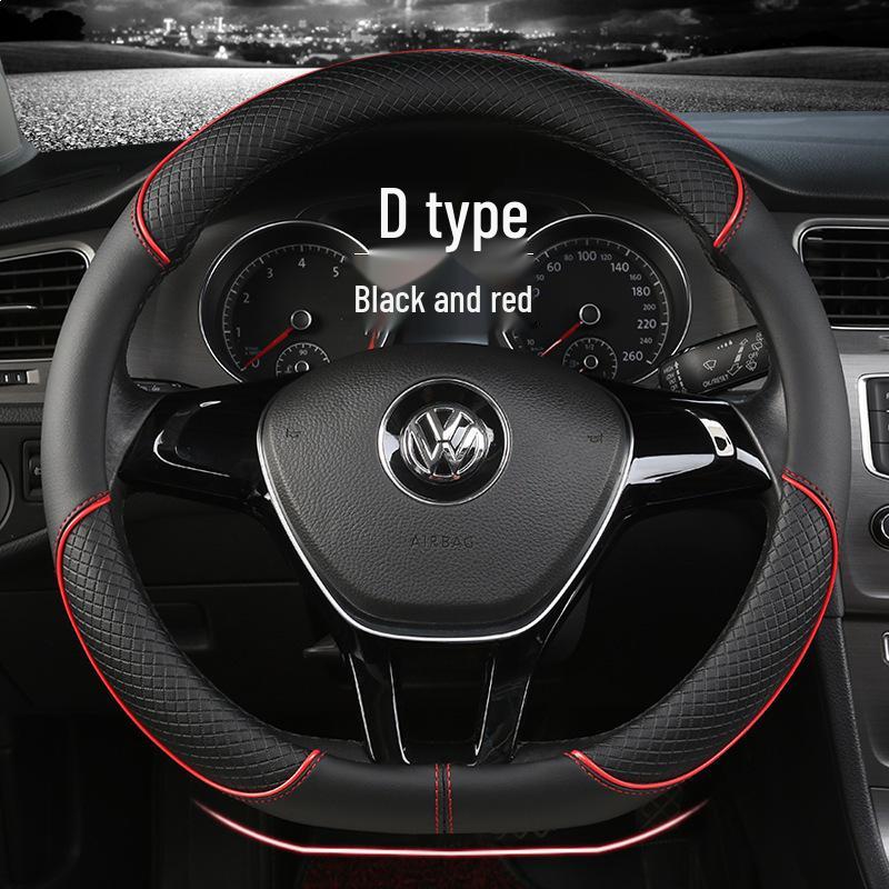 Custom All-Season Steering Wheel Cover for Volkswagen Sagitar/Lavida/Magotan and Ford Focus/Mondeo