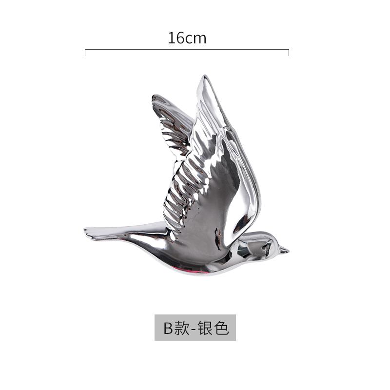 Golden Bird Wall Decoration Background Wall Simulation Bird Suspended Structure Pendant Hanging Decoration Home Decoration