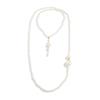 SHIXIN Luxury Big Imitation Pearl Long Chain Necklace for Women Bridal Elegant Beaded Sweater Chain Wedding Jewelry On the Neck