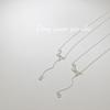Sterling Silver S925 Heart-to-Heart Pearl Tassel Necklace, for Women - Sweet, High-End Clavicle Chain Design