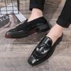 Fashion Men's Casual Business Leather Shoes Men Fashion Tassels Wedding Party Loafers Mens Classic Retro British Style Flats