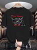 Unisex White Tee Doodle Mini Sheep Yarn Letter Cartoon Graphic Print Crew Neck Short Sleeve Summer Casual Male Cotton Street Top