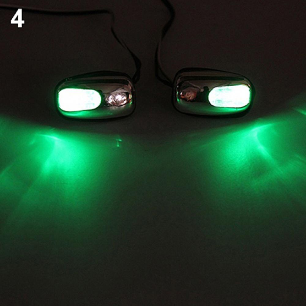 1 Pair Auto LED Light Windshield Windscreen Jet Spray Nozzle Wiper Washer Lamp Automobile Water Spray Lamp Car Accessories