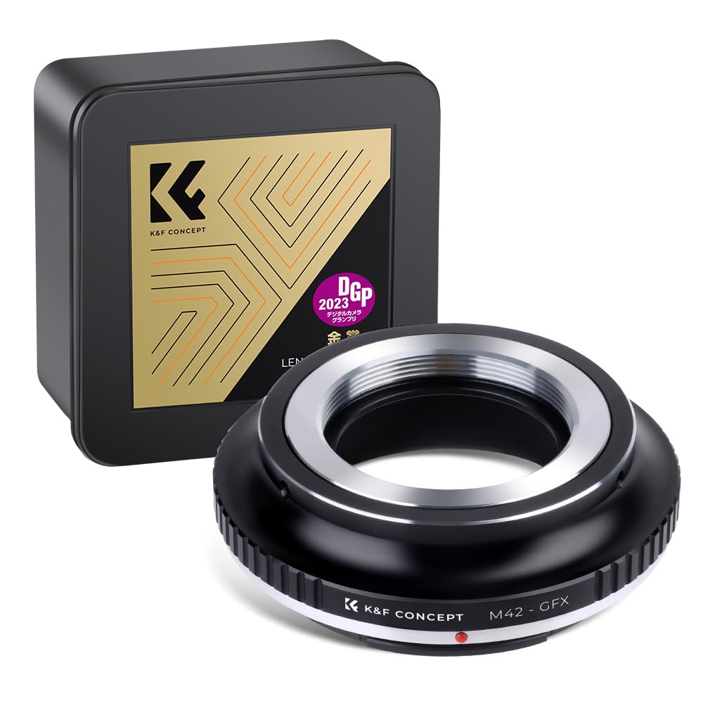 K&F Concept Mount Conversion Adapter M42 Lens Conversion Adapter GFX Camera Lens Mount Adapter M42 Mount Lens for Fuji Film G-Mount Camera Lens