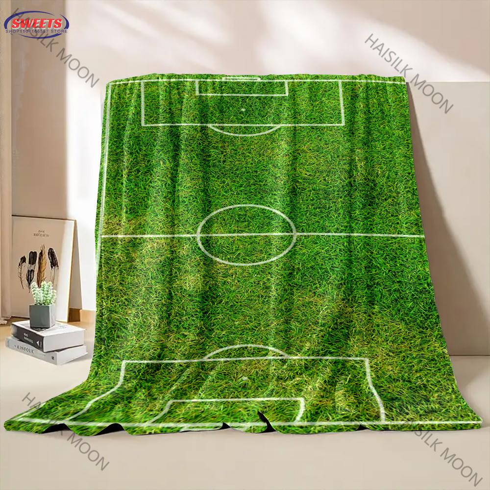 6 Sizes Football Stadium Sports Themed Print Blanket Children's Room Living Room Sofa Personalized Decorative Shawl Blanket Gift