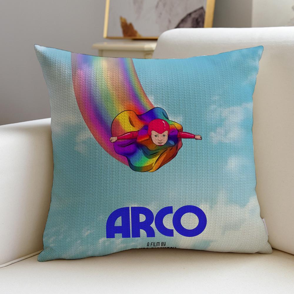 

Soft AArcoS Cushion Cover Breathable and skinfriendly linen pillowcase square removable and washable cushion 30X30cm