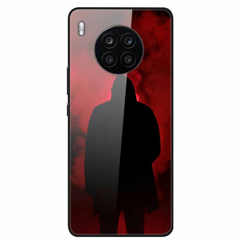 Tempered Glass Cases For Honor 50 Lite Covers Protective Fashion Hard Back Cover for Huawei Honor 50 Lite Phone Cases 50Lite Bag