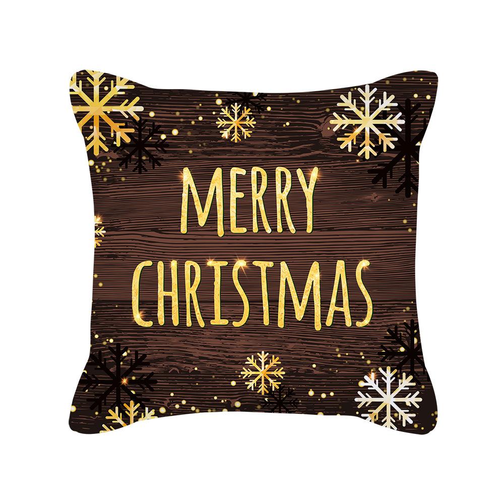 New Nordic Christmas Golden Sofa Pillow Cover Bedside Cushion Cover