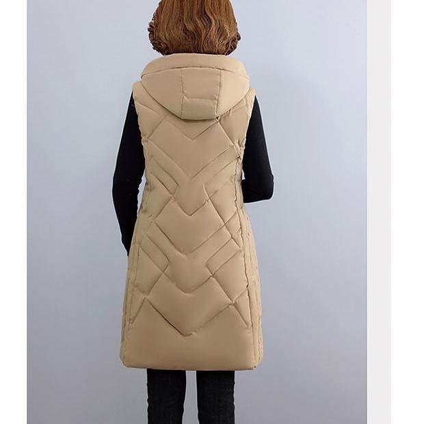 Zimní bunda větší velikosti pro starší ženy Teplá a pohodlná vesta