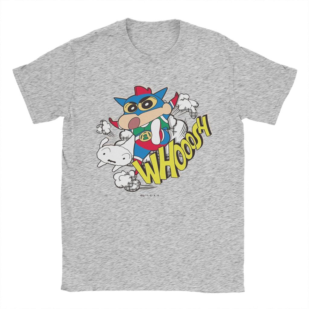 Casual T Shirt Summer Crayon Shin-chan Hipster T-Shirts 100% Cotton Tee Shirt for Men's Y2K Basic Pattern Short Sleeve Tops