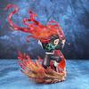 22cm Demon Slayer Kamado Tanjirou Hinokami Kagura Anime Figure Model Statue Boys Collection Desktop Decoration Ornament Playthings Present
