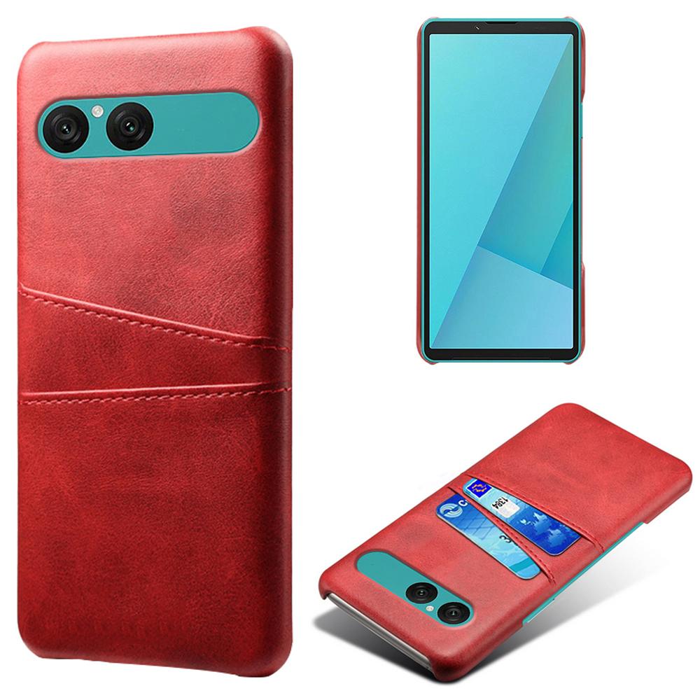 For Sony Xperia 10 VII Case Dual Card Slots PU Leather + Hard PC Phone Cover